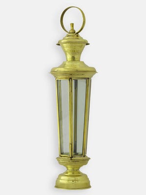 Brass and Glass Panel Lantern