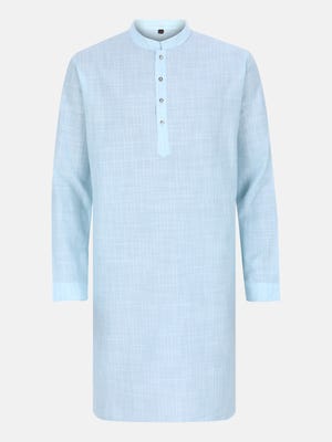 Blue Handloom Cotton Panjabi