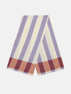 Yellow Striped Cotton Lungi