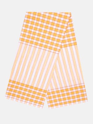 Yellow Check Cotton Lungi