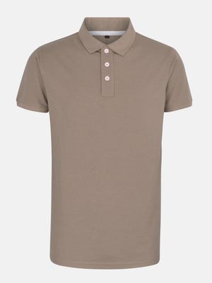 Brown Mixed Cotton Polo Shirt