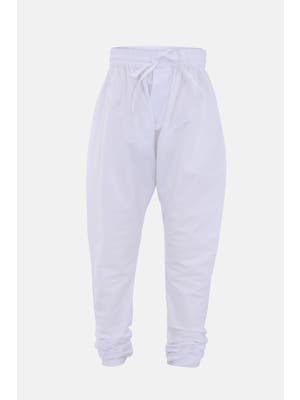 White Cotton Churidar Pajama