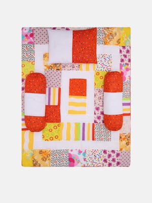 Multicolour Printed Cotton-Voile Carrier Set