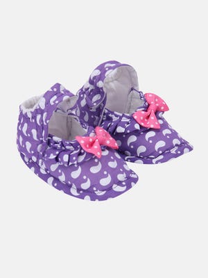 Purple Printed Cotton Shoe