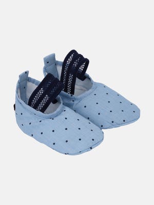Blue Printed Cotton Shoe