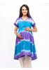 Purple Tie-Dyed Viscose-Cotton Maternity Dress