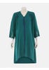 Green Jacquard Textured Viscose Maternity Tunic