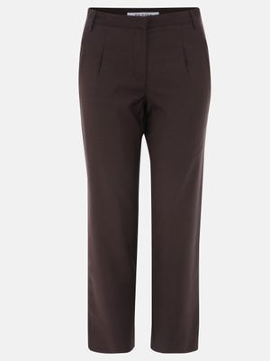 Dark Coffee Mixed Cotton Formal Pant