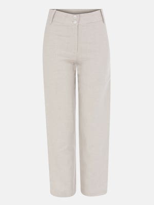 Ivory Cotton Taaga Formal Pant