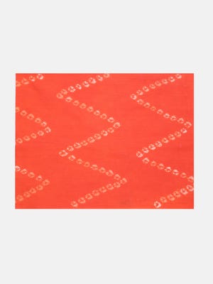 Orange Tie-Dyed Cotton Blouse Piece