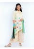 Pastel Yellow Printed and Embroidered Linen Shalwar Kameez Set