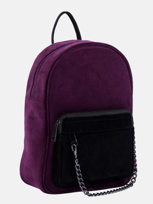 Purple Corduroy Back Pack