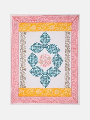 Multicolour Printed Cotton Side Table Cloth Cover