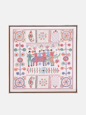 Nakshi Kantha Cotton Wall Hanging Tapestry