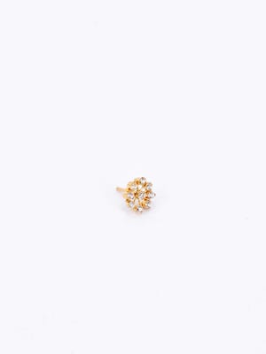 Stone Studded Gold Nose Pin
