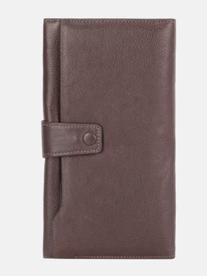 Brown Leather Long Wallet