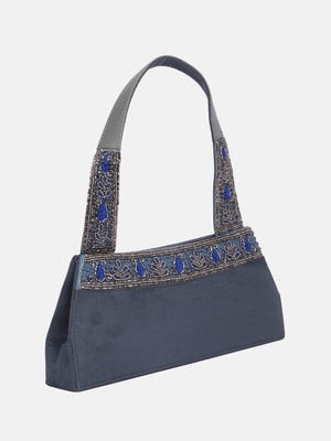 Erri Embroidered Velvet Ladies Bag