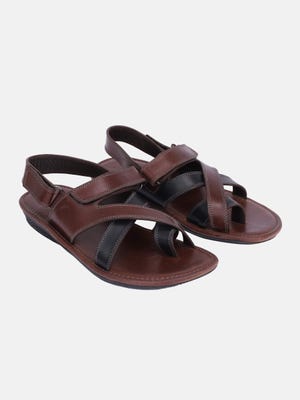 Brown Leather Strap Sandals