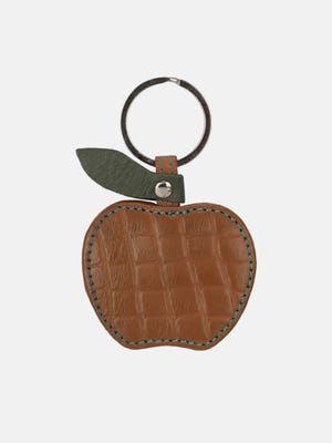 Light Brown Leather Key Ring