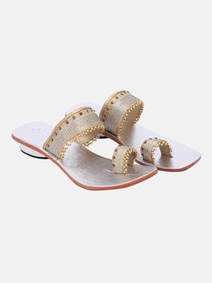 Golden/Silver Bridal Kolhapuri Sandals