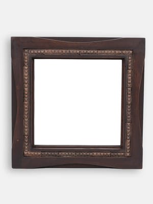 Wood Framed Clay Terracotta Mirror