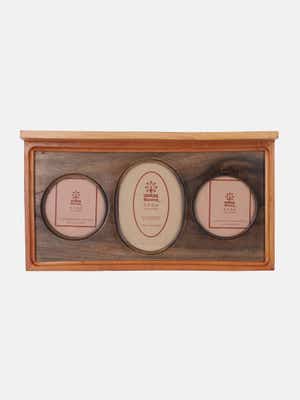 Wooden 3 Panel Wall Hanging Photo Frame