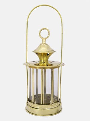 Brass Flat Lantern 