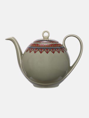 Olive Lace Design Ceramic Tea Pot