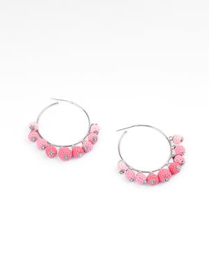 Pink Clay Earrings