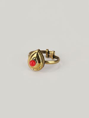 Simulated Stone Studded Brass Toe Ring