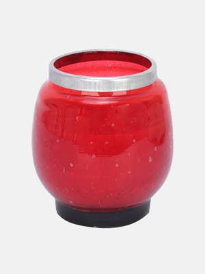 Red Candle with Holder