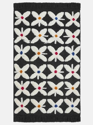 Charcoal Grey Woollen Carpet (4 x 2.5 Feet)