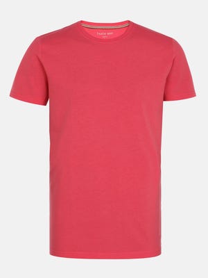 Pink Slim Fit Cotton T-Shirt