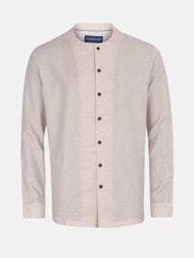 Beige Casual Modern Cotton Shirt
