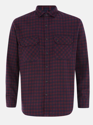 Maroon  Check Casual Modern Flannel Shirt