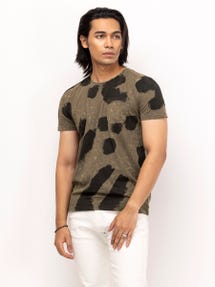 Desert Brown Over Dyed Slim Fit Cotton T-Shirt
