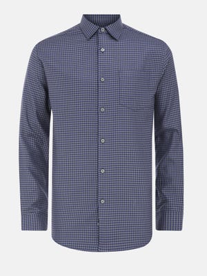 Blue/Grey Textured Cotton Executive Formal Shirt 