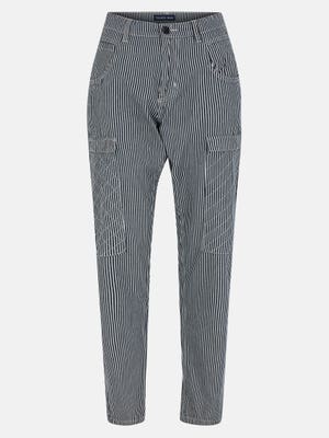 Blue/White Striped Cotton Taaga Man Lounge Wear Pant