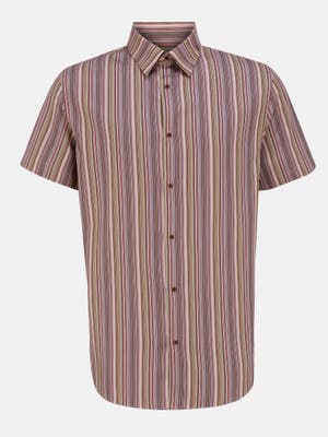 Multicolour Cotton Taaga Man Casual Modern Shirt