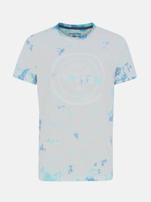 Blue Over Dyed Slim Fit  Cotton T-Shirt