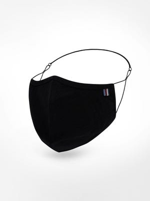 Black Cotton Reusable Reversible 3 Layer Face Mask