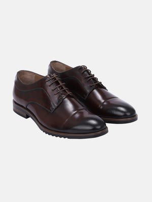 Dark Chocolate Leather Lace Up Formal Shoes