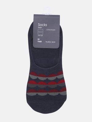 Navy Blue Cotton Spandex Ankle Socks
