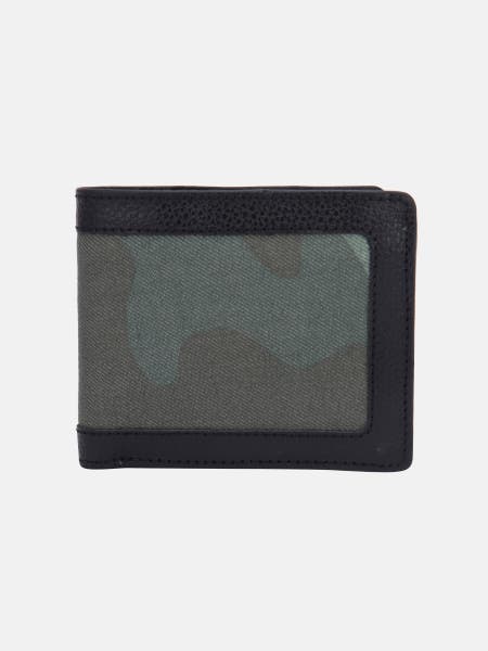 Black Fabric-Leather Wallet