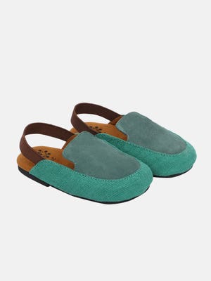 Green Suede Leather Sandals