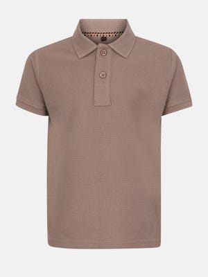 Brown Mixed Cotton Polo Shirt