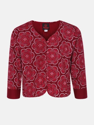 Red Printed Cotton Jacket