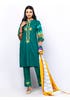 Green Printed and Embroidered Handloom Cotton Kameez